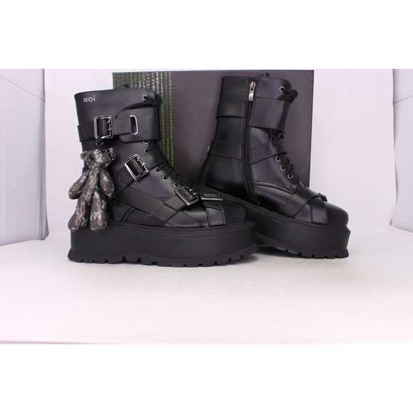 Koi Footwear Shoes Womens Koi Footwear Teddy Bear Boots Black The